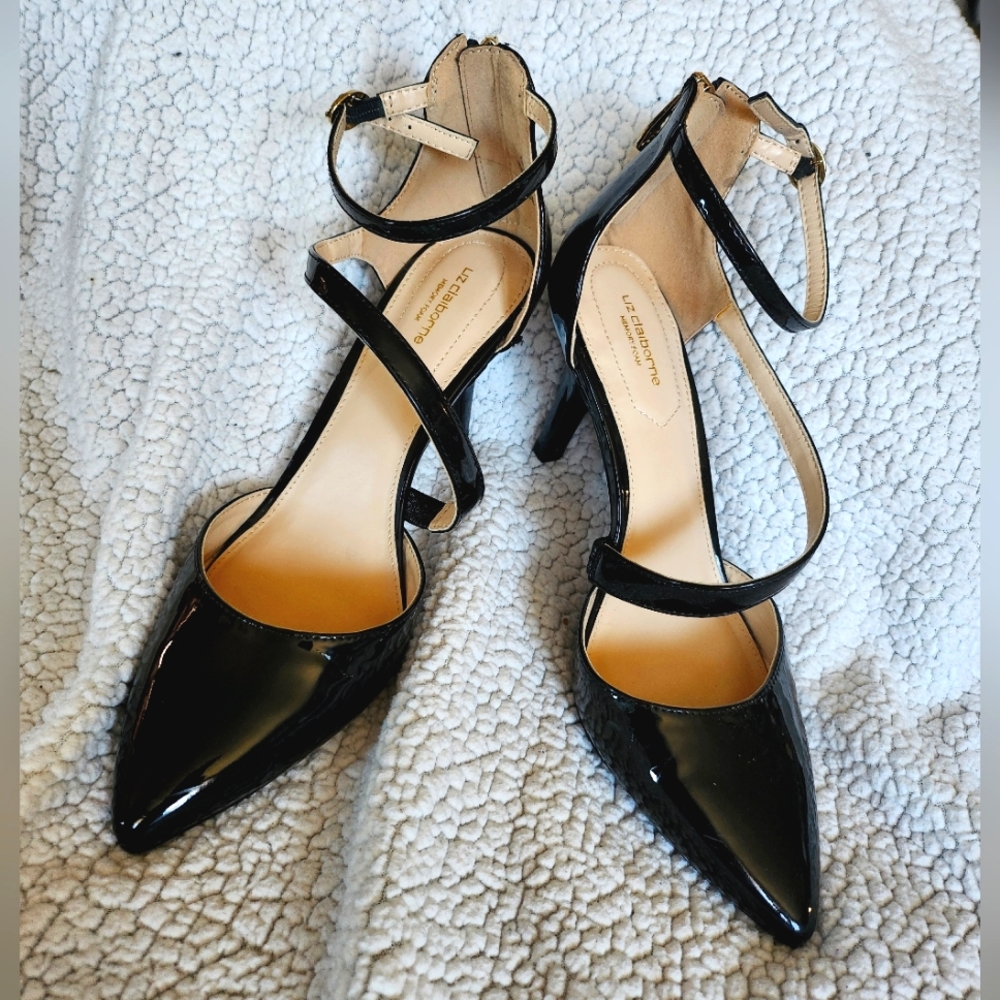 Liz Claiborne Pointy Toe Stiletto Heels "Hudson" - Size 9.5, Black